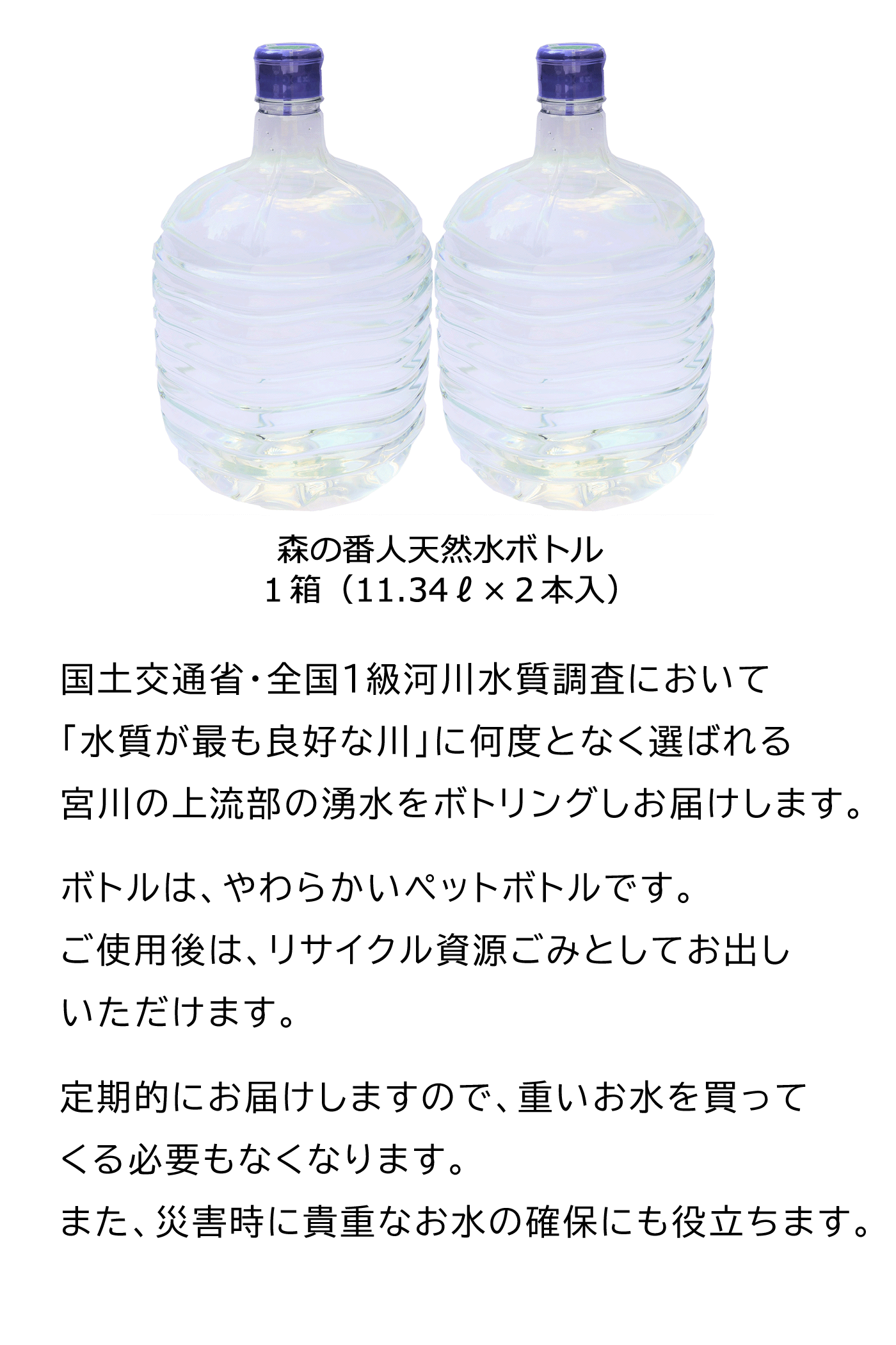 「森の番人」天然水ボトル